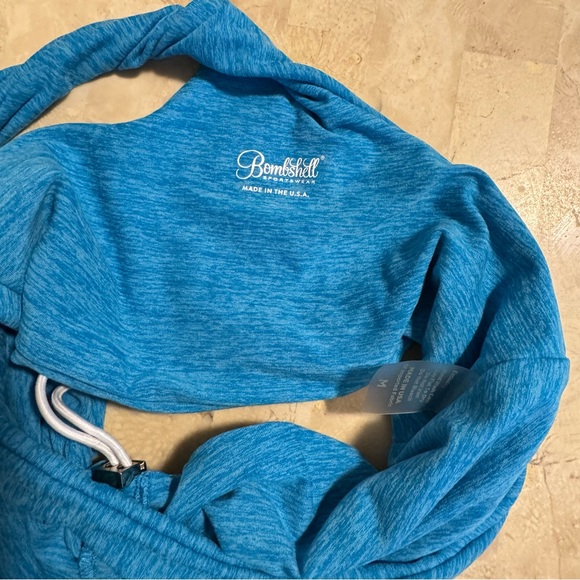 Bombshell Sportswear Enhance Toggle Bra in Icy Blue - Picture 11 of 11